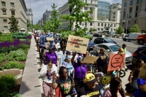 Project 2025 DEI protest